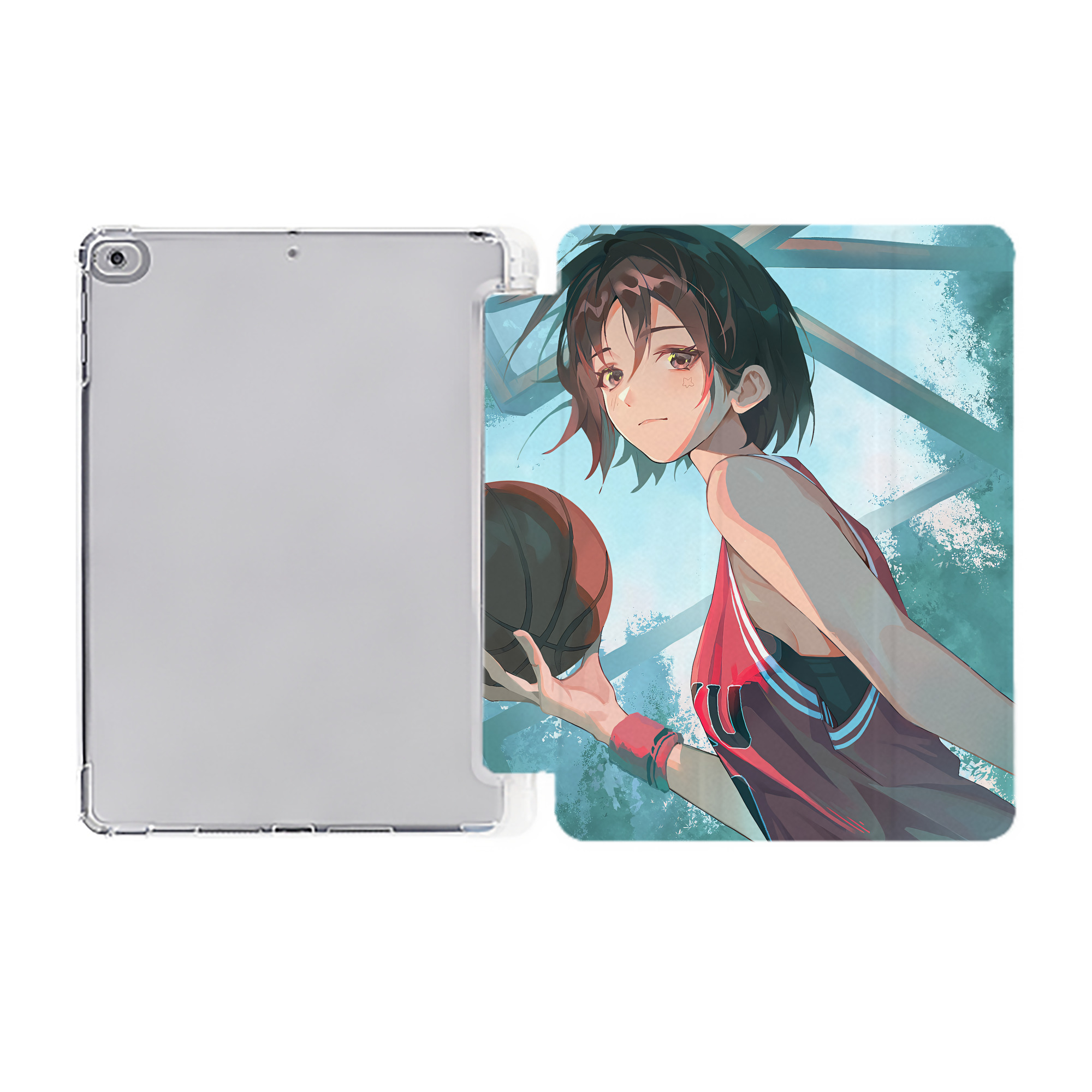 （画像用） SLAM DUNK／スラムダンク IPad ケース ペン収納付き 三つ折りスタンド PUレザー×シリコン 対応機種9.5/10.5/10.9インチ